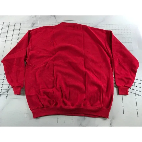 Vintage Lee Heavyweight Crewneck Sweatshirt Mens 3XL Red Cotton Blend USA - Picture 6 of 6
